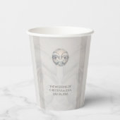 Moderne Whimsy-Dolphin-Hochzeit Pappbecher (Rückseite)