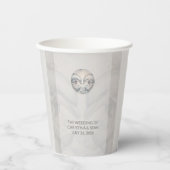 Moderne Whimsy-Dolphin-Hochzeit Pappbecher (Vorderseite)