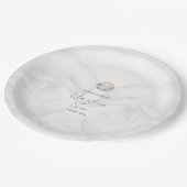 Moderne Whimsy-Dolphin-Hochzeit Pappteller (Schrägansicht)