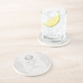 Moderne Whimsy-Dolphin-Hochzeit rettet das Datum Getränkeuntersetzer (Seite)