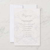 Moderne Whimsy Dolphin Wedding RSVP Response Card (Rückseite)