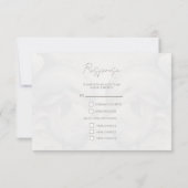 Moderne Whimsy Dolphin Wedding RSVP Response Card Karte (Rückseite)