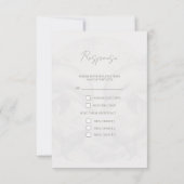 Moderne Whimsy Dolphin Wedding RSVP Response Card Karte (Rückseite)