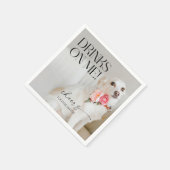 Moderne Whimsy Drinks auf meinem Foto Haustier Hoc Serviette (Ecke)