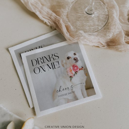 Moderne Whimsy Drinks auf meinem Foto Haustier Hoc Serviette