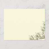 Moderne Whimsy Filigree Wedding Tischnummer (Rückseite)