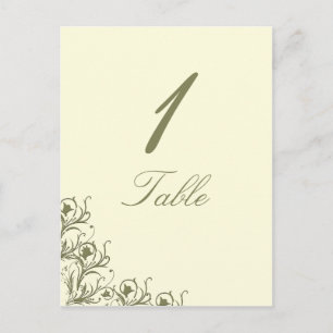 Moderne Whimsy Filigree Wedding Tischnummer