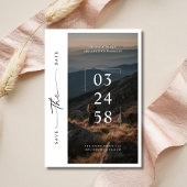 Moderne Whimsy Script Romantische Foto Hochzeit Save The Date