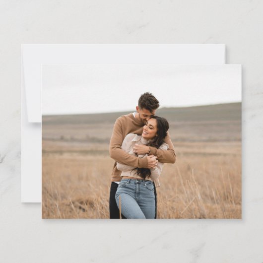 Moderne Whimsy Wedding RSVP Card (Rückseite)