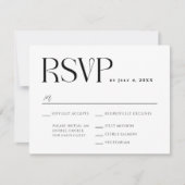 Moderne Whimsy Wedding RSVP Card Karte (Vorderseite)