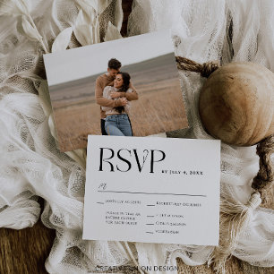 Moderne Whimsy Wedding RSVP Card Karte