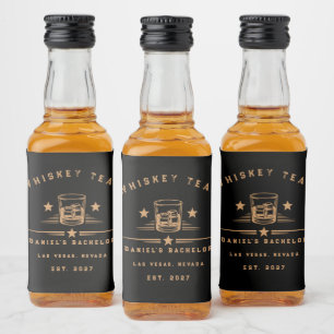 Moderne Whiskey-Themen-Wochenend-Junggesellenparty Alkoholflaschenetikett