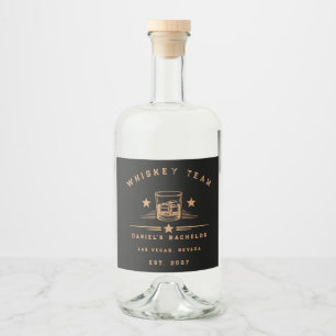 Moderne Whiskey-Themen-Wochenend-Junggesellenparty Alkoholflaschenetikett