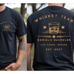 Moderne Whiskey-Themen-Wochenend-Junggesellenparty T-Shirt