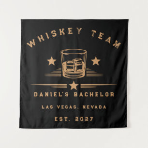 Moderne Whiskey-Themen-Wochenend-Junggesellenparty Wandteppich