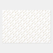 Moderne White and Gold Script Frohe Weihnachten Geschenkpapier Set (Vorderseite 2)