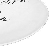 Moderne White Black Hand Letted Script Wedding Schneidebrett (Ecke)