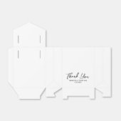 Moderne White Black Hand Letter Wedtered Danke Geschenkschachtel (Ungefaltet)