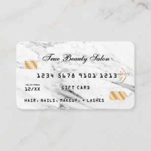 Moderne White Black Marble Gold Gift Kreditkarte Visitenkarte