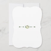 Moderne White Blooming Floral Handwriting Wedding Einladung (Rückseite)