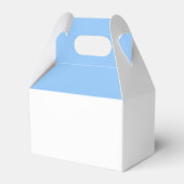 Moderne White Blue Boy's Baby Dusche Geschenkschachtel (Rückseite)