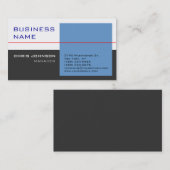 Moderne White Blue Gray Red Trendy Business Card Visitenkarte (Vorne/Hinten)