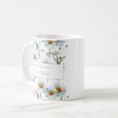 Moderne White Daisy-Sitte Kaffeetasse (Vorderseite Links)