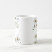Moderne White Daisy-Sitte Kaffeetasse (Mittel)