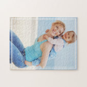 Moderne White Frame Full Foto Familie Puzzle (Horizontal)