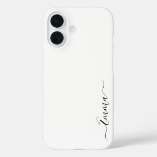 Moderne White Girly Print Trendy iPhone 16 Hülle