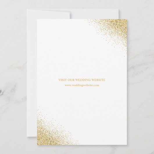 Moderne White & Gold Hochzeit spart das Date Foto Save The Date (Rückseite)