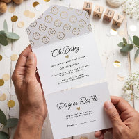 Moderne White Gold Oh Baby Dusche