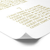 Moderne White & Gold Polka Dots Hochzeitsplanung Poster (Ecke)