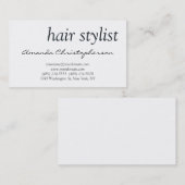 Moderne White Hair Stylist Attraktive Visitenkarte (Vorne/Hinten)