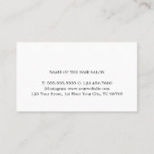 Moderne White Imitate Gold Scissy Friseurin Visitenkarte (Rückseite)