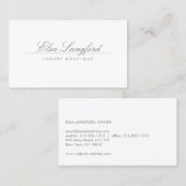 MODERNE WHITE LUXURY BOUTIQUE Business Card Visitenkarte (Vorne/Hinten)