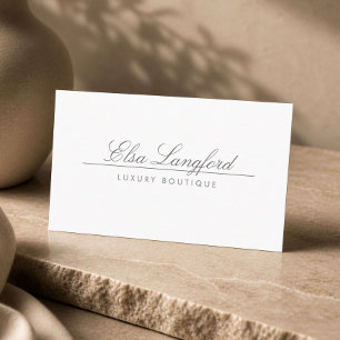 MODERNE WHITE LUXURY BOUTIQUE Business Card Visitenkarte
