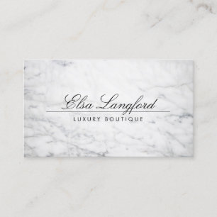 MODERNE WHITE MARBLE LUXURY BOUTIQUE Business Card Visitenkarte