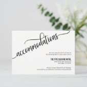 Moderne White Navy Blue Wedding Card Begleitkarte (Stehend Vorderseite)
