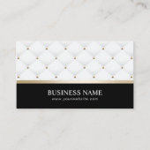 Moderne White Quilts Beauty Salon WELLNESS-CENTER Visitenkarte (Vorderseite)