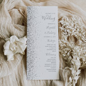 Moderne White Silver Glitzer Edge Wedding