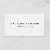 Moderne White Terrazzo Business Card Visitenkarte (Vorderseite)