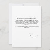 Moderne White Verlobung Announccard Ankündigung (Rückseite)