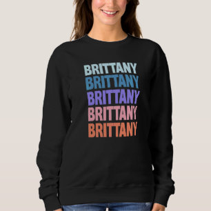 Moderne wiederholte Text Bretagne Sweatshirt