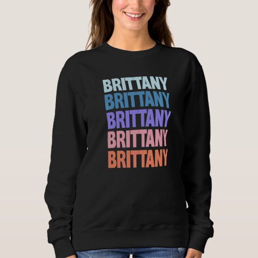 Moderne wiederholte Text Bretagne Sweatshirt (Vorderseite)