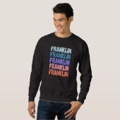Moderne wiederholte Text Franklin Sweatshirt (Vorne ganz)