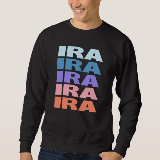 Moderne wiederholte Text Ira Sweatshirt (Vorderseite)