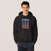 Moderne wiederholte Text Robb Hoodie (Vorne ganz)