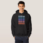 Moderne, wiederholte Textdeborah Hoodie (Vorne ganz)