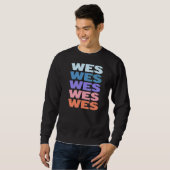 Moderne, wiederholte Textdesigns Sweatshirt (Vorne ganz)